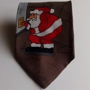 HALLMARK SANTA AND RUDOLPH MEN'S CHRISTMAS TIE